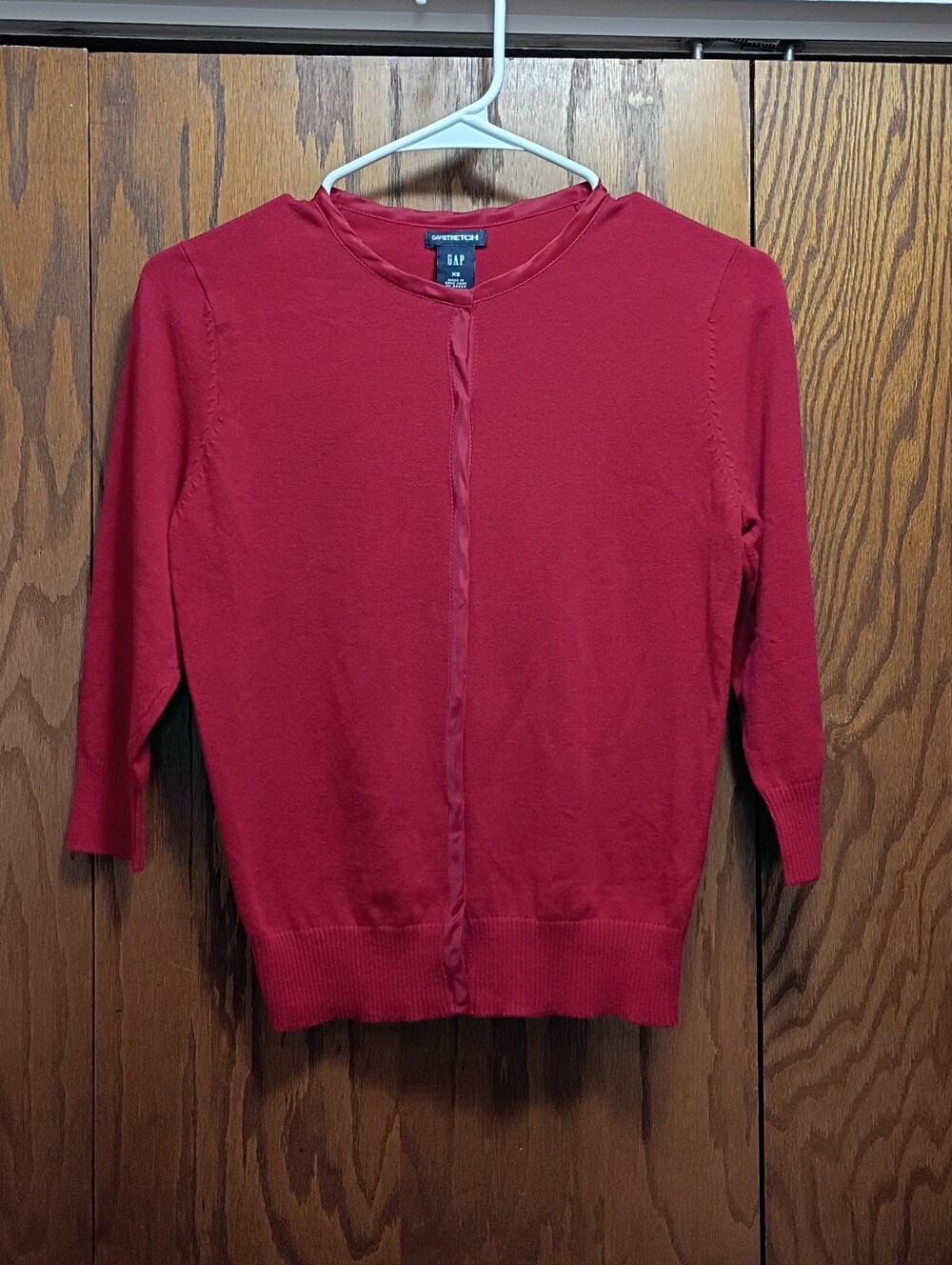 GAP Women's Bright Red Button-Front Cardigan